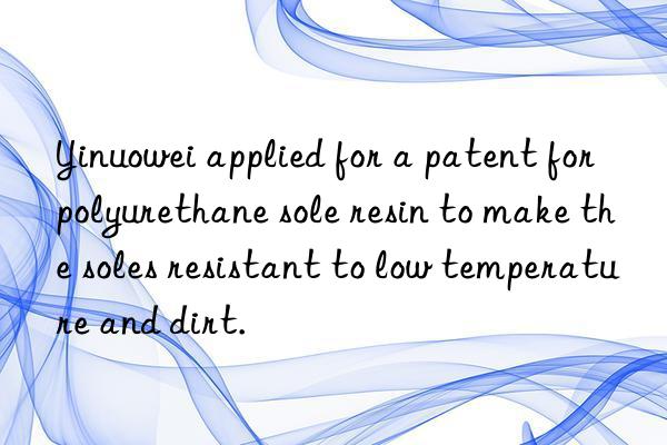 Yinuowei applied for a patent for polyurethane sole resin to make the soles resistant to low temperature and dirt.