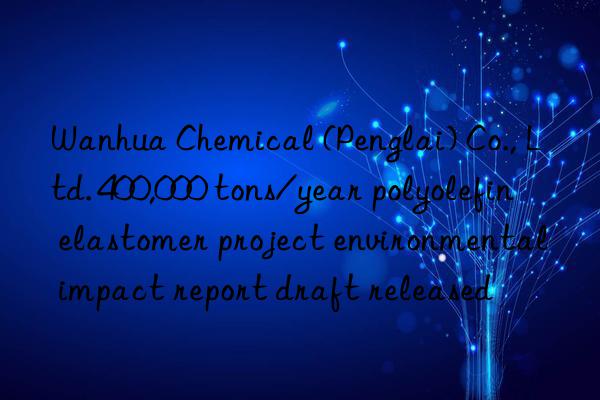 Wanhua Chemical (Penglai) Co., Ltd. 400,000 tons/year polyolefin elastomer project environmental impact report draft released