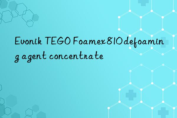 Evonik TEGO Foamex 810 defoaming agent concentrate