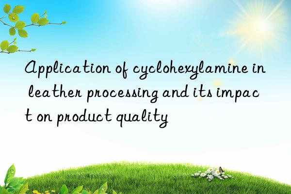 Application of cyclohexylamine in leather processing and its impact on product quality