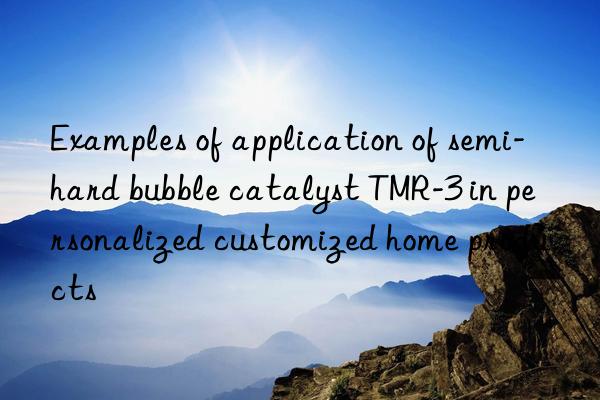 Examples of application of semi-hard bubble catalyst TMR-3 in personalized customized home products