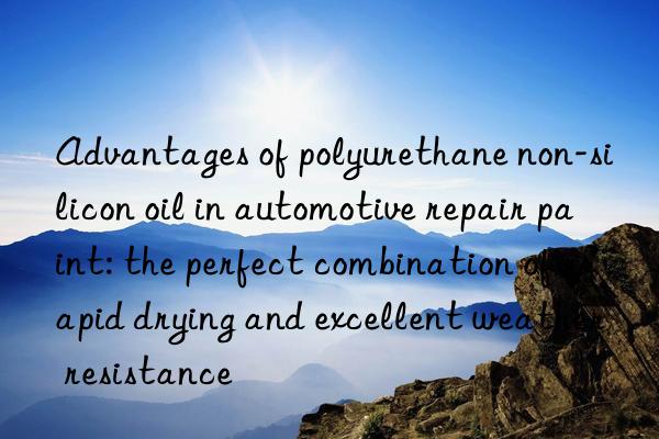 Advantages of polyurethane non-silicon oil in automotive repair paint: the perfect combination of rapid drying and excellent weather resistance