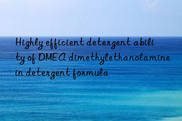 Highly efficient detergent ability of DMEA dimethylethanolamine in detergent formula