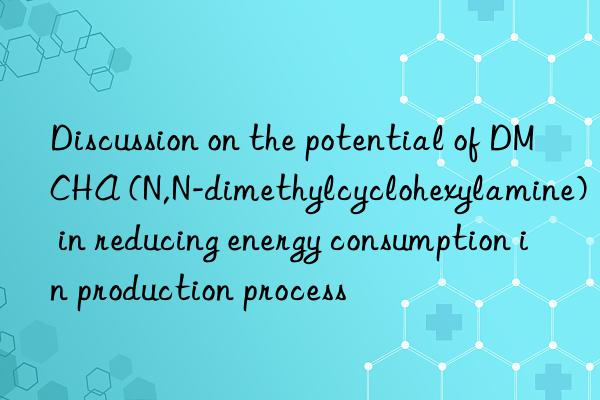 Discussion on the potential of DMCHA (N,N-dimethylcyclohexylamine) in reducing energy consumption in production process