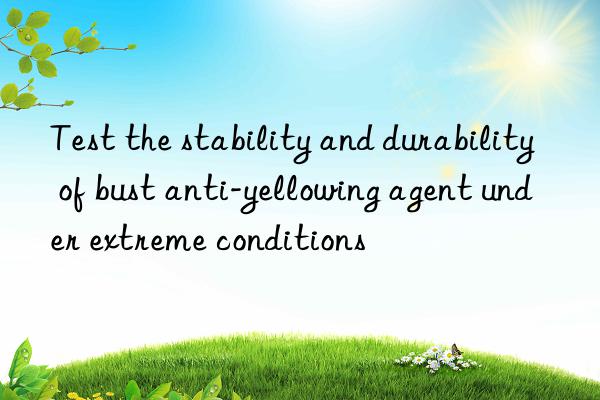 Test the stability and durability of bust anti-yellowing agent under extreme conditions