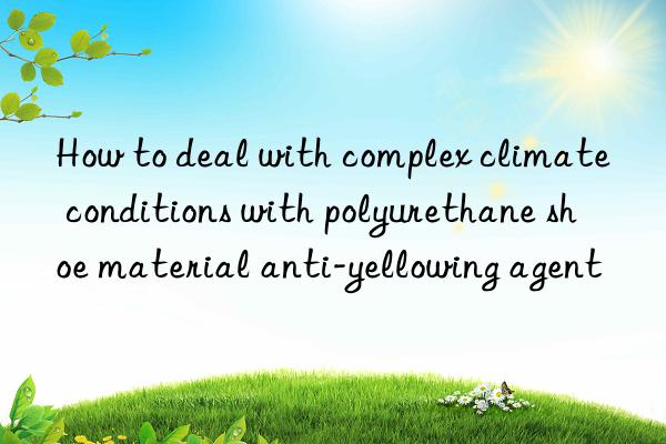 How to deal with complex climate conditions with polyurethane shoe material anti-yellowing agent