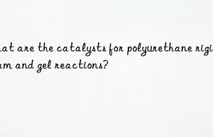 What are the catalysts for polyurethane rigid foam and gel reactions?