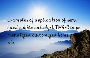 Examples of application of semi-hard bubble catalyst TMR-3 in personalized customized home products