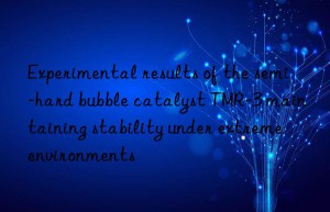 Experimental results of the semi-hard bubble catalyst TMR-3 maintaining stability under extreme environments