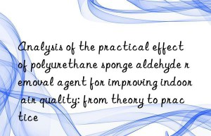 Analysis of the practical effect of polyurethane sponge aldehyde removal agent for improving indoor air quality: from theory to practice