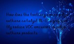 How does the tertiary amine polyurethane catalyst BL-17 significantly reduce VOC emissions in polyurethane products