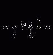 DL-mercaptosuccinic acid structural formula