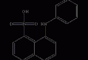 8-aniline-1-naphthalenesulfonic acid structural formula