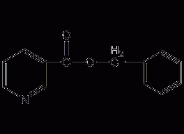 Structural formula of benzyl nicotinate