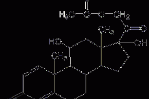 Prednisolone acetate structural formula