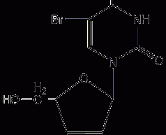 5-bromo-2'-deoxyuridine structural formula