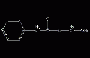 Structural formula of ethyl phenylacetate