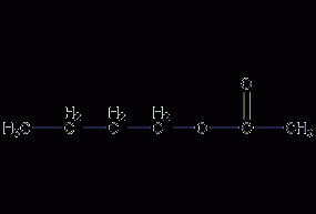 Butyl acetate structural formula