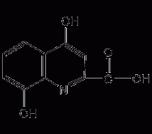 4,8-Dihydroxyquinoline-2-carboxylic acid structural formula