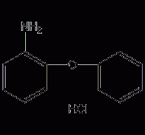 Structural formula of phenoxybenzamine hydrochloride