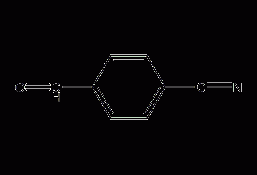 Structural formula of p-cyanobenzaldehyde