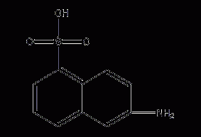 6-amino-1-naphthalenesulfonic acid structural formula