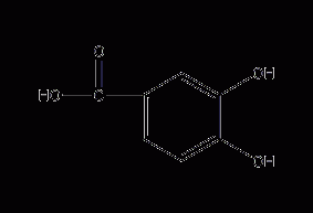 3,4-dihydroxybenzoic acid structural formula