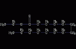 Structural formula of ethyl myristate