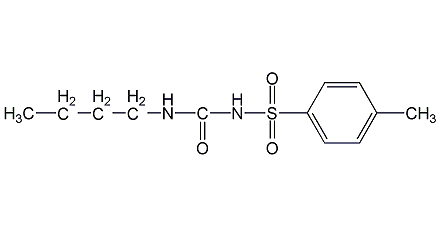 Tolbutamide structural formula