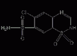 Chlorothiazide structural formula