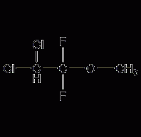 2,2-Dichloro-1,1-difluoroethyl methyl ether structural formula