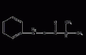 Structural formula of benzyl isobutyrate