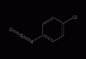 Structural formula of p-chlorophenyl isocyanate