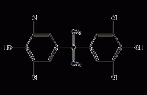 Tetrachlorobisphenol A structural formula