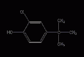 4-tert-butyl-2-chlorophenol structural formula