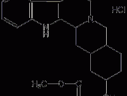 Yohimbine hydrochloride structural formula