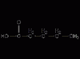 Valeric acid structural formula