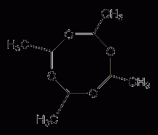 Polyacetaldehyde structural formula