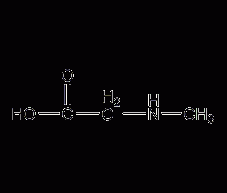 Structural formula of sarcosine