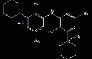 2,2'-methylenebis[4-methyl-6-(1-methyl  Cyclohexyl)]phenol structural formula