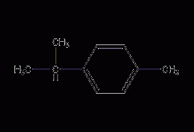 Structural formula of p-cymene