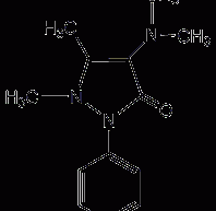 4-dimethylaminoantipyrine structural formula