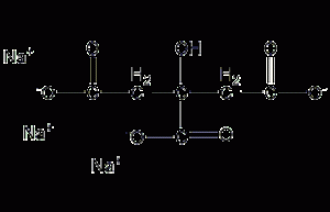 Trisodium citrate structural formula