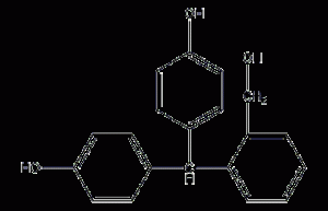 2-[bis(p-hydroxyphenyl)methyl]benzyl alcohol structural formula