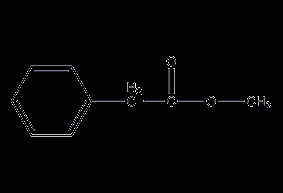 Structural formula of methyl phenylacetate