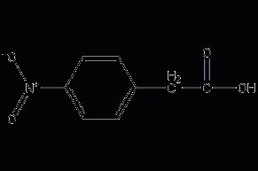 Structural formula of p-nitrophenylacetic acid