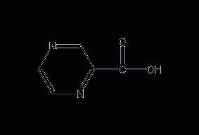 Pyrazine carboxylic acid structural formula