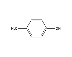 Structural formula of p-cresol