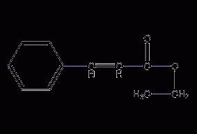 Structural formula of ethyl cinnamate