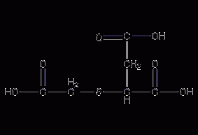 2-Carboxymethylthiosuccinic acid structural formula